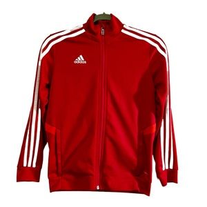 Red Adidas zip-up track jacket ✨ Boys Medium ✨ Sporty ✨ Cool Dude ✨ Like New